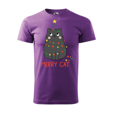 Póló Merry Cat mintával - Lila XXXL méretben ajándéktárgy