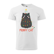  Póló Merry Cat  mintával Magenta 2XL egyedi ajándék