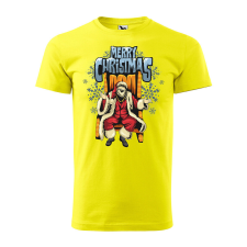  Póló Merry christmas mintával - Sárga S méretben ajándéktárgy