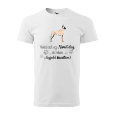 Póló Német dog mintával - Fehér XXXL méretben ajándéktárgy