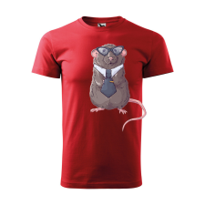  Póló Patkány  mintával Piros L egyedi ajándék