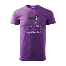 Póló Pitbull mintával - Lila XL méretben ajándéktárgy