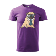 Póló Pug Dog mintával - Lila XL méretben ajándéktárgy