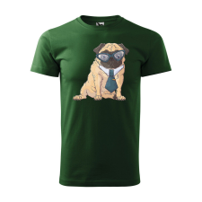 Póló Pug Dog mintával - Zöld M méretben ajándéktárgy