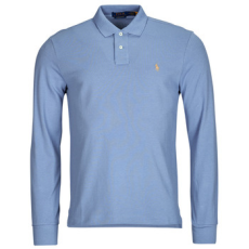 Polo Ralph Lauren Hosszú ujjú galléros pólók POLO COUPE DROITE EN COTON BASIC MESH Kék EU M
