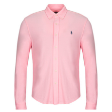 Polo Ralph Lauren Hosszú ujjú ingek CHEMISE AJUSTEE COL BOUTONNE EN POLO FEATHERWEIGHT Rózsaszín EU XL