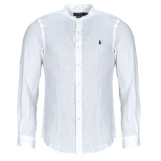 Polo Ralph Lauren Hosszú ujjú ingek CHEMISE AJUSTEE SLIM FIT EN LIN COL MAO Fehér EU L