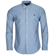 Polo Ralph Lauren Hosszú ujjú ingek CHEMISE AJUSTEE SLIM FIT EN OXFORD LEGER Kék EU XL
