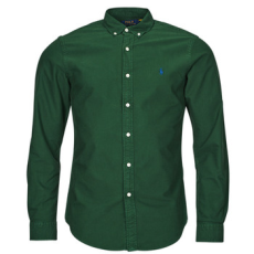 Polo Ralph Lauren Hosszú ujjú ingek CHEMISE AJUSTEE SLIM FIT EN OXFORD LEGER Zöld EU S