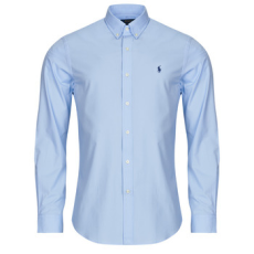Polo Ralph Lauren Hosszú ujjú ingek CHEMISE AJUSTEE SLIM FIT EN POPELINE UNIE Kék EU XL