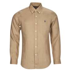 Polo Ralph Lauren Hosszú ujjú ingek CHEMISE COUPE DROITE EN LIN Bézs EU S