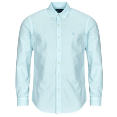 Polo Ralph Lauren Hosszú ujjú ingek CHEMISE DROITE CUSTOM EN OXFORD LEGER TEINTURE MINERALE Kék EU S