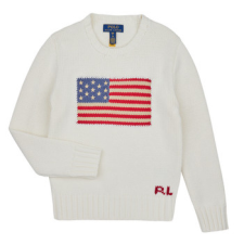 Polo Ralph Lauren Pulóverek FLAG CN SWTR-TOPS-SWEATER Fehér 8 Jahre gyerek pulóver, kardigán