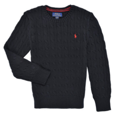 Polo Ralph Lauren Pulóverek LS CABLE CN-TOPS-SWEATER Fekete 18 / 20 Jahre