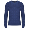 Polo Ralph Lauren Pulóverek PULL COL ROND MAILLE TORSADEE Kék EU S