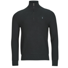 Polo Ralph Lauren Pulóverek PULL DEMI ZIP EN COTON TEXTURE Fekete EU M férfi pulóver, kardigán