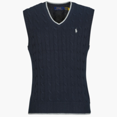 Polo Ralph Lauren Pulóverek PULL SANS MANCHE MAILLE TORSADEE Tengerész EU L