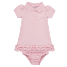 Polo Ralph Lauren Rövid ruhák SOLID OXFORD-DRESSES-KNIT Rózsaszín 18 hónapos