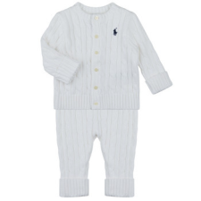 Polo Ralph Lauren Ruhák CABLE SWEATER JUMPER SET Fehér 9 hónapos női edzőruha