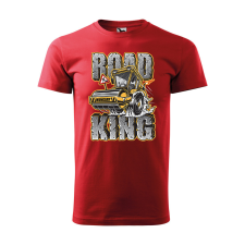 Póló Road king  mintával Piros 3XL egyedi ajándék