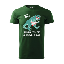  Póló Rock an roll  mintával Zöld 4XL egyedi ajándék