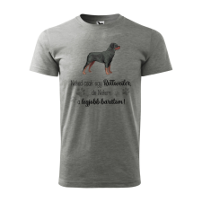  Póló Rottweiler  mintával Szürke XL egyedi ajándék