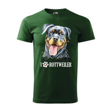 Póló Rotweiler mintával - Zöld XXXL méretben ajándéktárgy