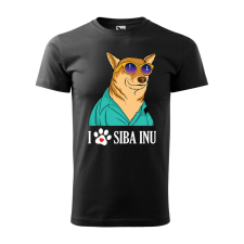 Póló Siba Inu mintával - Fekete XXL méretben ajándéktárgy