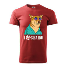 Póló Siba Inu mintával - Terrakotta XXXL méretben ajándéktárgy