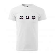  Póló Smile  mintával Fehér 3XL egyedi ajándék