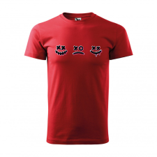 Póló Smile mintával - Piros XXXL méretben ajándéktárgy