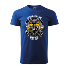  Póló Soldier  mintával Kék 2XL egyedi ajándék
