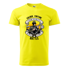  Póló Soldier  mintával Sárga 2XL egyedi ajándék