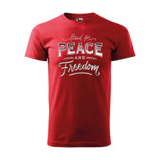 Póló Stand for peace mintával - Piros XL méretben ajándéktárgy