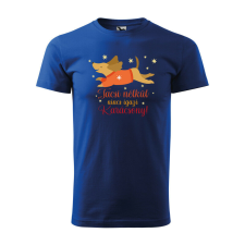 Póló Tacsi nélkül nincs igazi Karácsony mintával - Kék S méretben ajándéktárgy