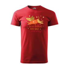  Póló Tacsi nélkül nincs igazi Karácsony  mintával Piros 4XL egyedi ajándék
