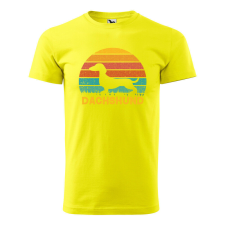  Póló Tacskó V2 mintával - Sárga L méretben ajándéktárgy