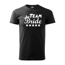  Póló Team bride  mintával Fekete XL egyedi ajándék