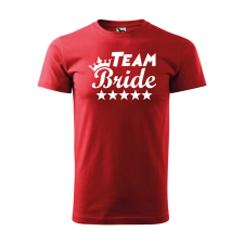  Póló Team bride  mintával Piros XL egyedi ajándék