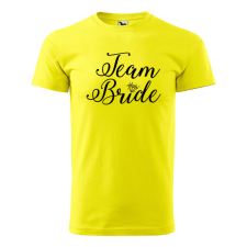 Póló Team bride mintával - Sárga XXXL méretben v5 ajándéktárgy