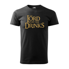 Póló The Lord of the Drinks mintával - Fekete M méretben ajándéktárgy
