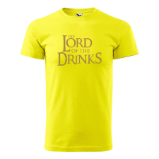  Póló The Lord of the Drinks mintával - Sárga XXXL méretben ajándéktárgy