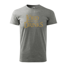 Póló The Lord of the Drinks mintával - Szürke M méretben ajándéktárgy