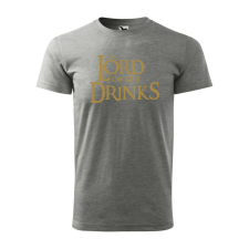 Póló The Lord of the Drinks mintával - Szürke S méretben ajándéktárgy