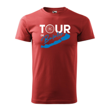 Póló Tour de Balaton mintával - Terrakotta XXXL méretben ajándéktárgy