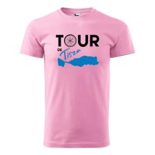 Póló Tour de Tisza mintával - Rózsaszín XXL méretben ajándéktárgy