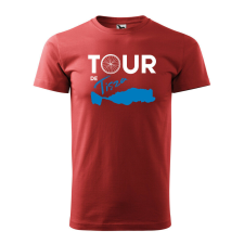 Póló Tour de Tisza mintával - Terrakotta M méretben ajándéktárgy