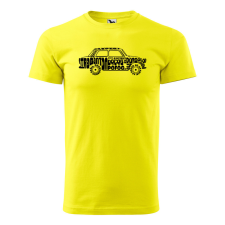  Póló Trabant  mintával Sárga 4XL egyedi ajándék