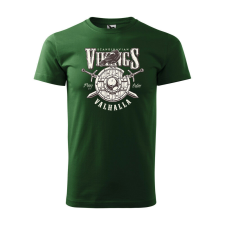 Póló Vikings mintával - Zöld XXL méretben férfi póló