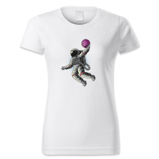 polofun.hu Asztronauta kosárlabdázik női póló
